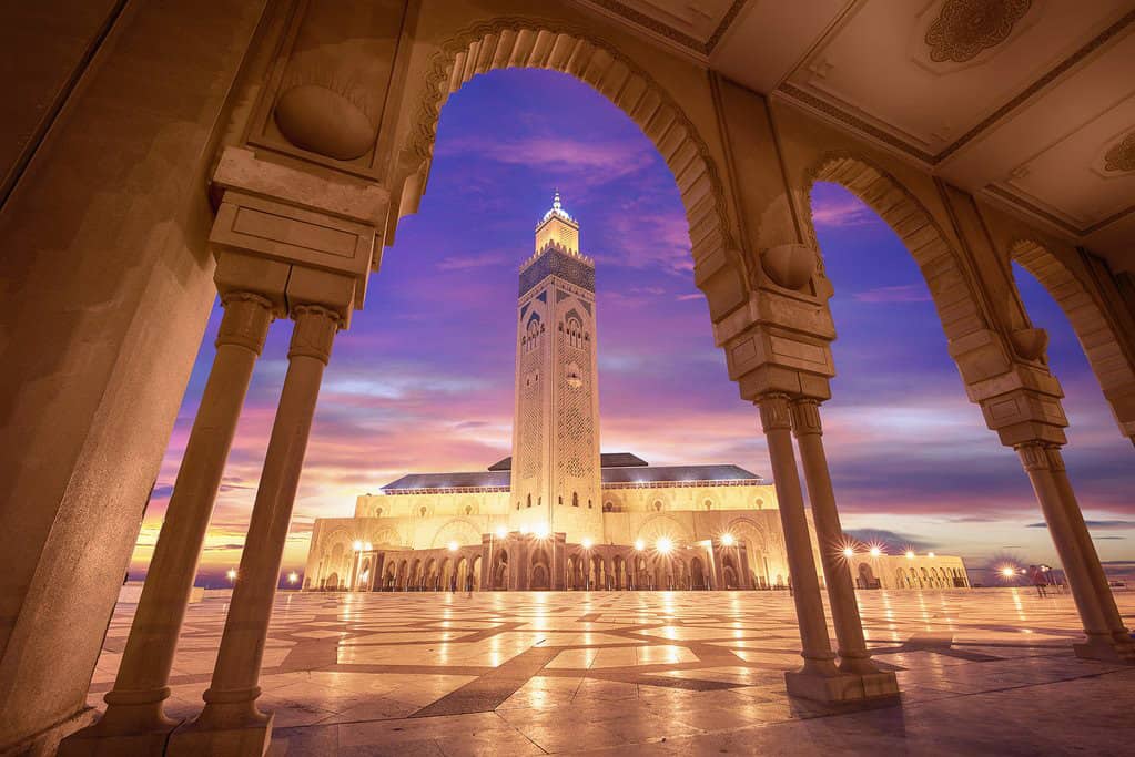 Hassan II Mosque at Night guided tour in Casablanca